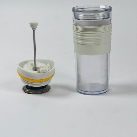 Starbucks Bodum French Press Clear Acrylic Tumbler 16oz on the go Travel Cup - Picture 2 of 7
